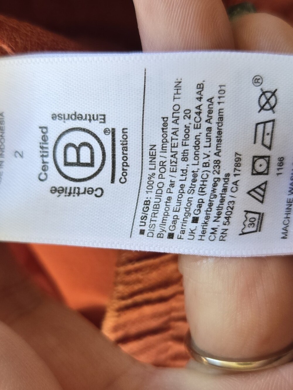 Athleta Retreat Women's Drawstring Linen Jogger Pants - Rust Wide Leg - Picture 9 of 14
